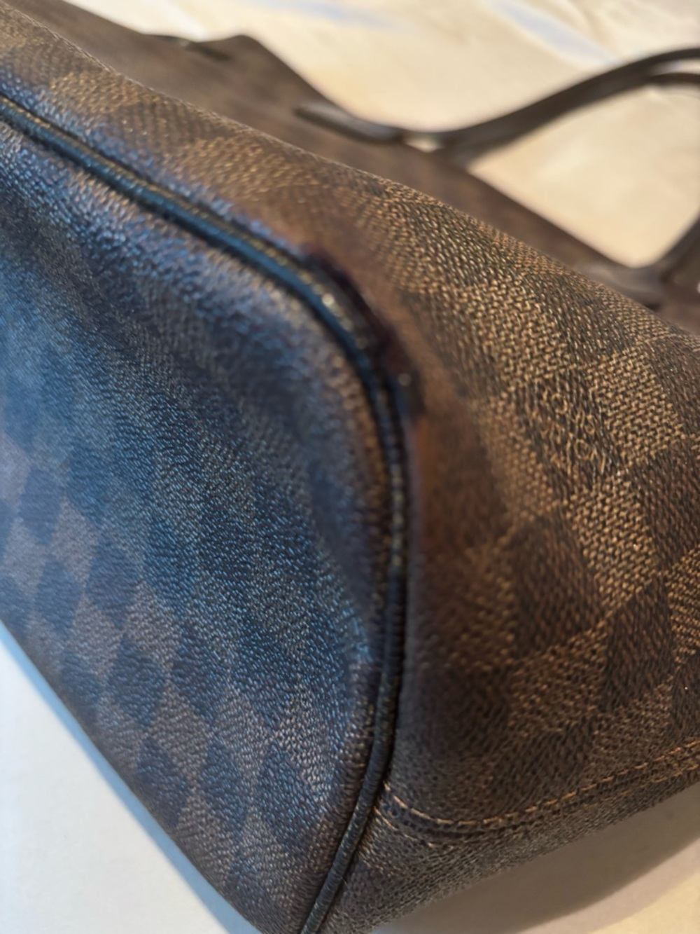 Louis Vuitton Neverfull MM Damier Ebene | Authentic-overall good used condition - Picture 9 of 16